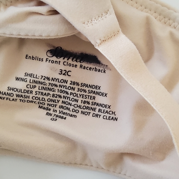 Soma Enbliss Front Close Racerback Bra Size 32C New - Picture 7 of 7